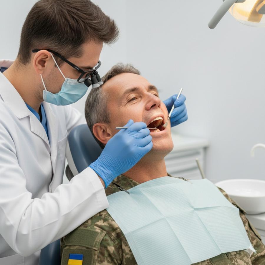 Стоматологічний кабінет КНП «Консультативно-діагностичний центр»  надає безкоштовне зуболікування для захисників України в межах Програми медичних гарантій НСЗУ 